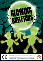 Glowing Skeletons + Free Display Card - 250 ct - 20p Vend